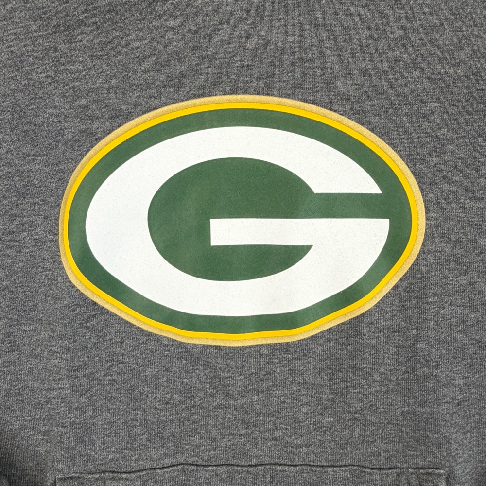 Nike Green Bay Packers Hoodie Mens Medium Grey NFL Football Pullover - Picture 5 of 10